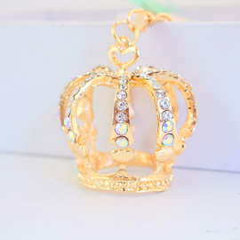 水钻饰品桂冠大皇冠汽车钥匙扣女包配饰金属挂件钥匙链小礼品745