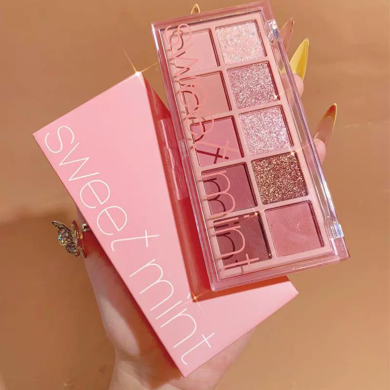 Сладко-мятная десятицветная тени для век Drive Beginner Pearl Light Duster Flash Учебный Мак makeup диск Женское макияже
