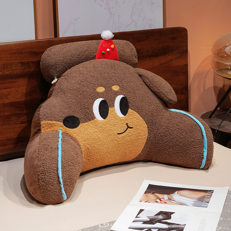 Cojín de cabecera de cama de perro de salchicha encantador para niñas dormitorio bolsa suave protector de cintura cojín de respaldo sofá de lectura cojín de espalda image 6