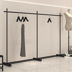 服装店展示架新款简约黑色衣服架落地式中岛陈列架衣架新客优惠