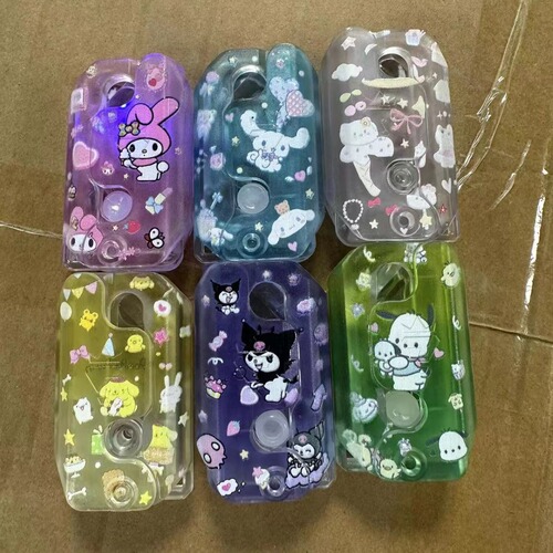 Sanrio Squeeze Toy 3D Printed Glittering Radish Knife with Gravity-Activated Light Squeeze Cartoon Crystal Radish Knife