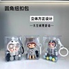 Transparent bubble Mart button, a doll hanging bag, transparent flip cover, press the buckle bag out of the rounded corner box storage bag