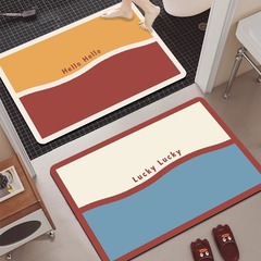 色合わせの浴室マット吸水耐性珪藻泥マット家庭用トイレの入り口のマット速乾滑り止めマット