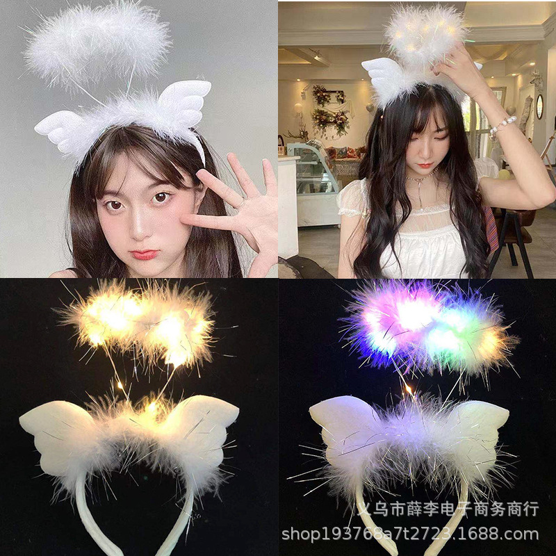 Luminoso Fox diadema Fox felpa Orejas de conejo orejas de gato horquilla bar concierto puesto diadema luminosa