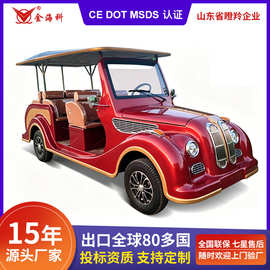 景区旅游巡逻观光车楼盘看房车游乐园11座仿古车电动复古老爷车