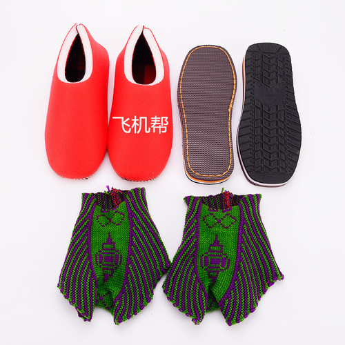 Ruziniu wool upper non-slip wear-resistant upper set sole sponge handmade cotton shoes free shipping semi-finished slippers