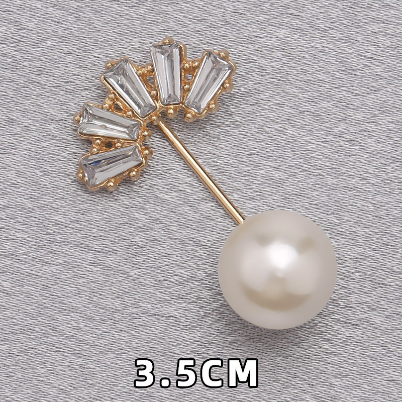 Camisas de perlas, broches de collar, suéter, vestido, cintura fija, broches decorativos simples