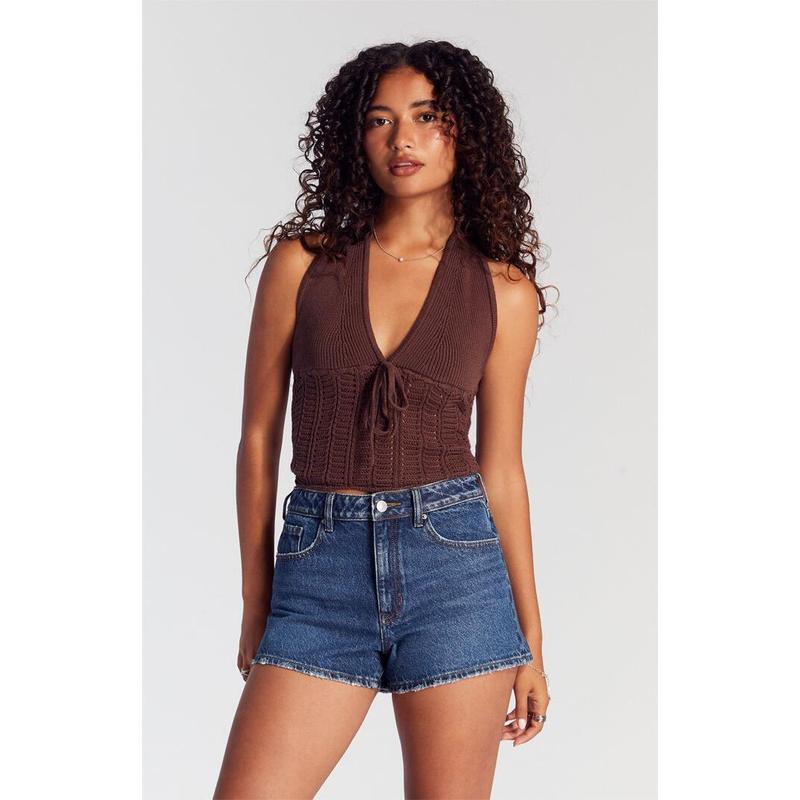 2025 New Cross-Border Dropshipping Women's Dark Indigo Denim Mom Shorts Cross-Border Dropshipping