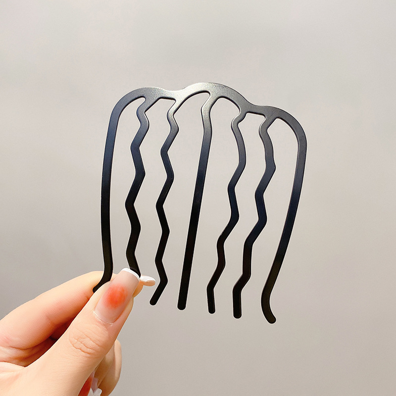 Papillón de cristal de alta sensación en forma de U pinzas de cabello pinzas