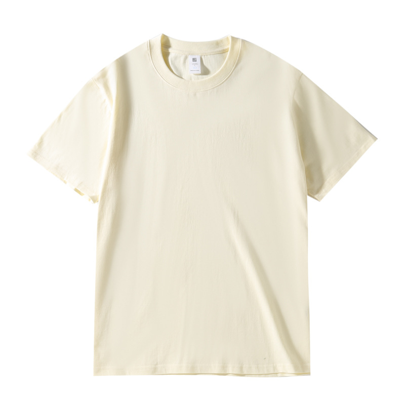 230g de peso pesado, talla europea, herramientas de manga corta, ropa de trabajo, ropa de trabajo, camisa publicitaria, camiseta de algodón con cuello redondo, logotipo impreso personalizado