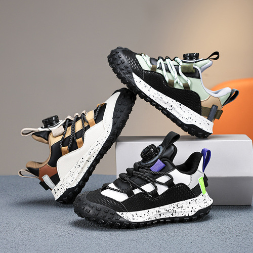 Men's Kids Winter Thicker Lined Zipper Waterproof Non-slip New Spring and Autumn Season Sports Shoes