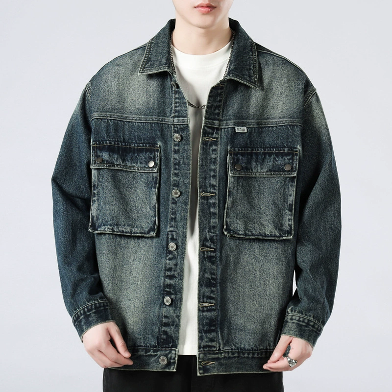 Denim spring demi-season jacket for leisure for elementary school students