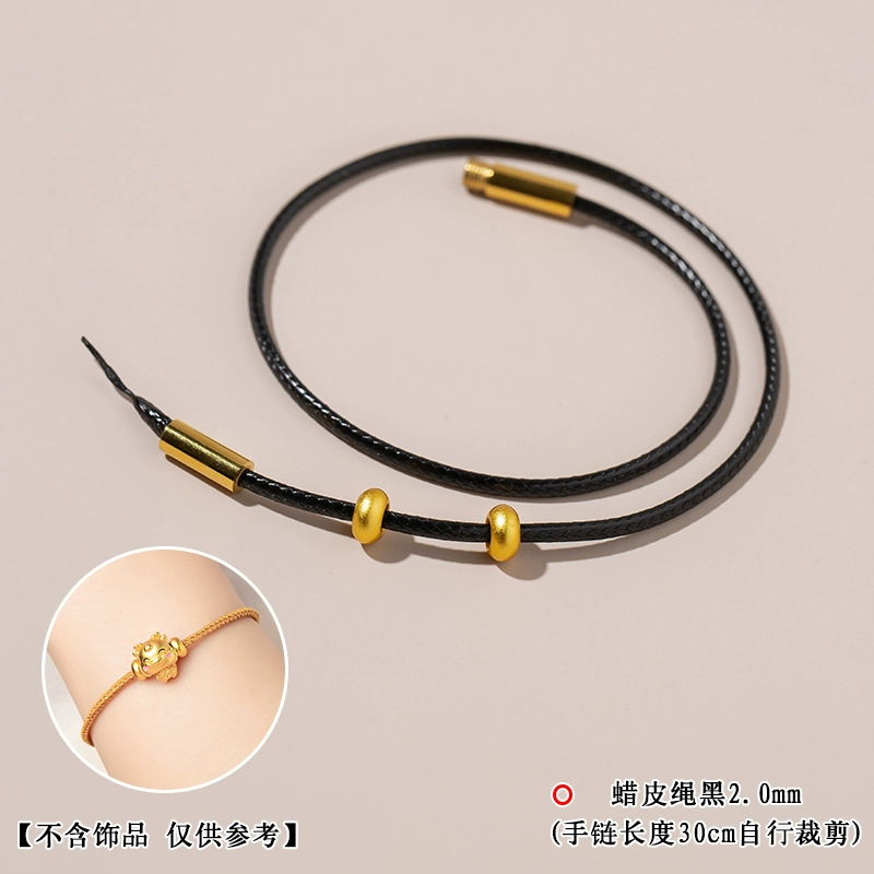 Cuerdas brillantes agujeros a través de cuerda de tejido dorado para parejas de hombres y mujeres cuerdas de mano de la vida de la cuerda roja cuerdas de mano giratorias