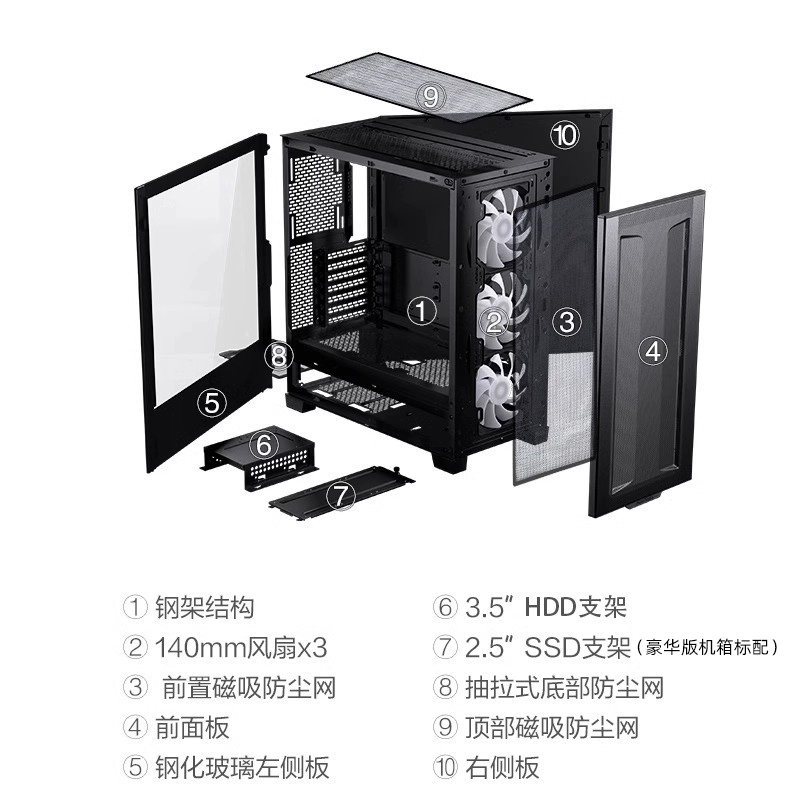 Phanteks Chaser XT523 ультратонкий корпус для настольного ПК из металла с водяным охлаждением 360, для графической карты 4090