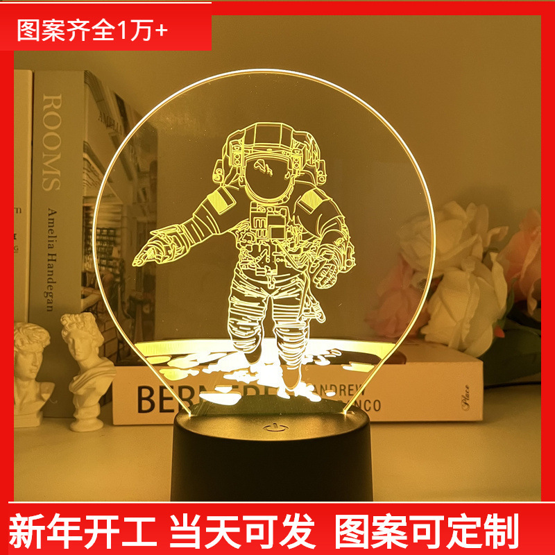 Astronaut 3D Night Light Spaceman Rocket Creative usb Colorful Touch Remote Control Bedroom Decorative led Table Lamp Astronaut 3D Night Light Spaceman Rocket Creative usb Colorful Touch Remote Control Bedroom Decorative led Table Lamp