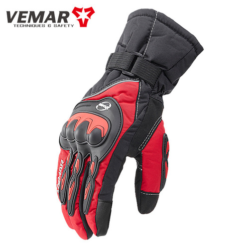 Winter waterproof motorcycle gloves for men, touch screen riding gloves for electric vehicles, cold and warm windproof motorcycle gloves for women