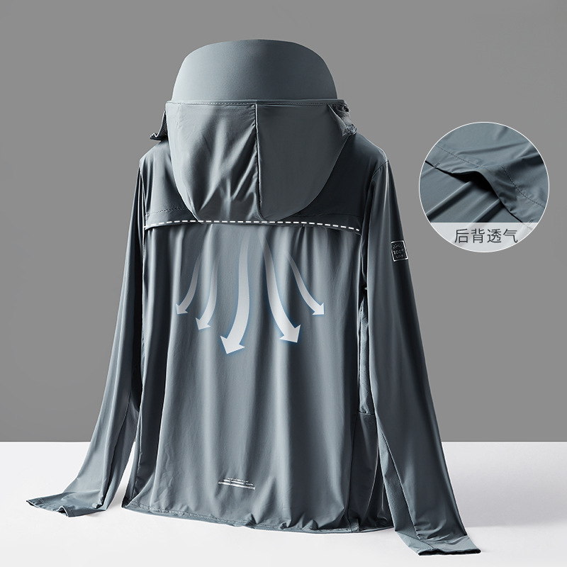 raw yarn sun protection clothing baby boy and girl summer uv protection ice silk sun-protective clothing men‘s sun protection fishing suits breathable sun protection clothing