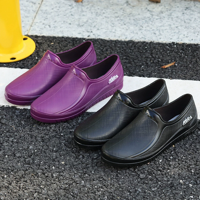 Водяные сапоги Низкоуровневая нескользящая кухня Студенческая мода бытовая водонепроницаемая обувь женская обувь дождевая обувь женская обувь дождевая сапоги мелкий рот взрослая женская резиновая обувь