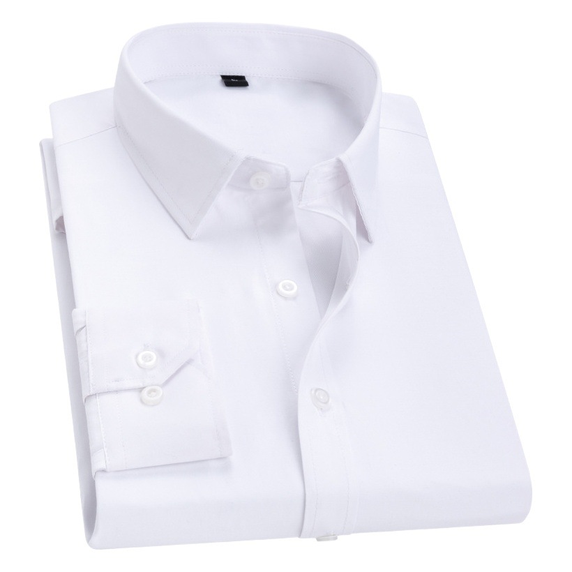 Primavera y otoño camisa blanca de manga larga de los hombres de negocios de moda delgada estilo coreano camisa guapo ropa formal profesional camisa de los hombres de moda