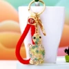 Colorful opal turtle + lucky rope bright red