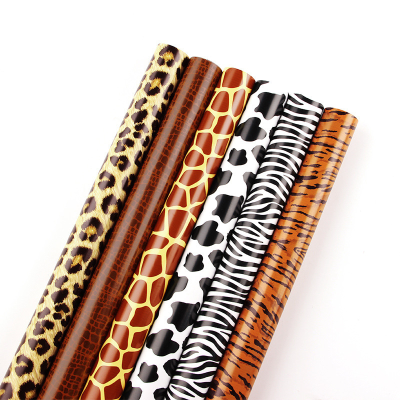 Papel de Regalo con Estampado Animal, Leopardo, Vaca, para Envolver Regalos, Manualidades, Libros, Cajas de Regalo al por Mayor