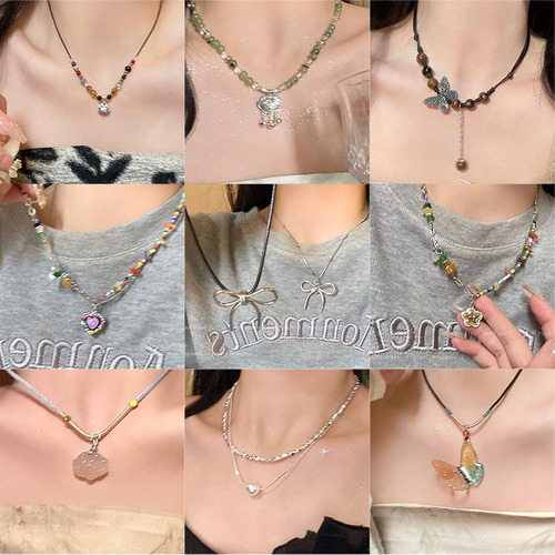 High-end explosive butterfly pearl necklace for women, ins style, versatile niche new product, clavicle chain, light luxury and exquisite accessories