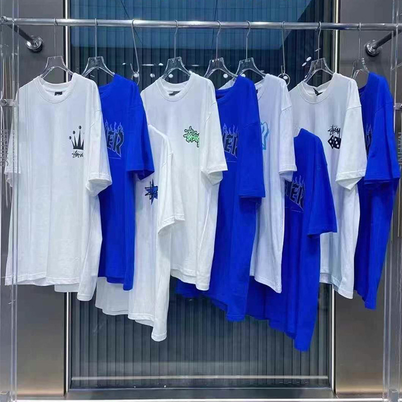 Designer Tide Brand T-shirt Stuxi Counter 25 Summer Tide Brand Pure Cotton Men's T-shirt Discount Brand Tailstock