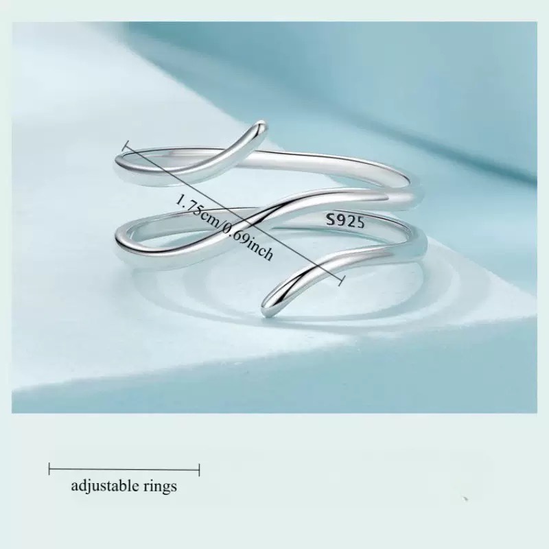 Vintage French Style Three-layer Wave Ring For Women Elegant_voghion.com