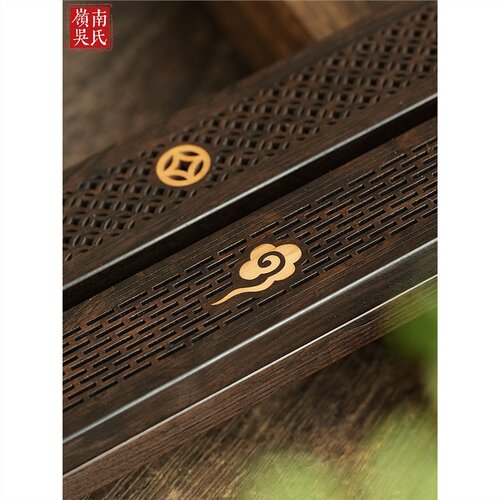 Black sandalwood sleeping incense box incense burner home indoor aromatherapy wooden sandalwood burner agarwood line incense purple sandalwood box incense