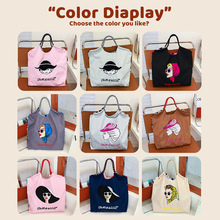 2025新款日系环保袋万针刺绣尼龙防水大容量双面百搭通勤单肩包女