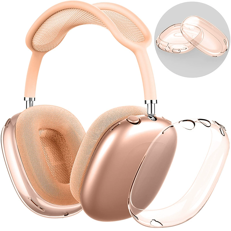 TPU прозрачный чехол для AirPods Max с крышкой на луче защиты, универсальные цвета