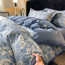 全棉加厚磨毛四件套纯棉单被套床单学生宿舍三件套床上用品