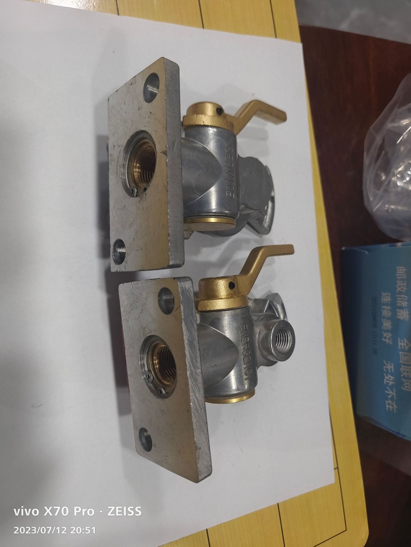 Conector de gas 12336 azul 12338 rojo