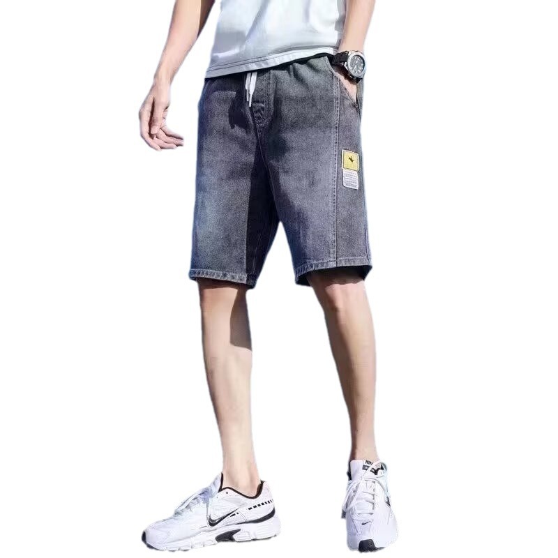 Pantalones vibe de la calle principal, ropa de moda para hombres, diseño de correas, jeans micro-up con cremallera, herramientas abiertas, pantalones de pierna recta