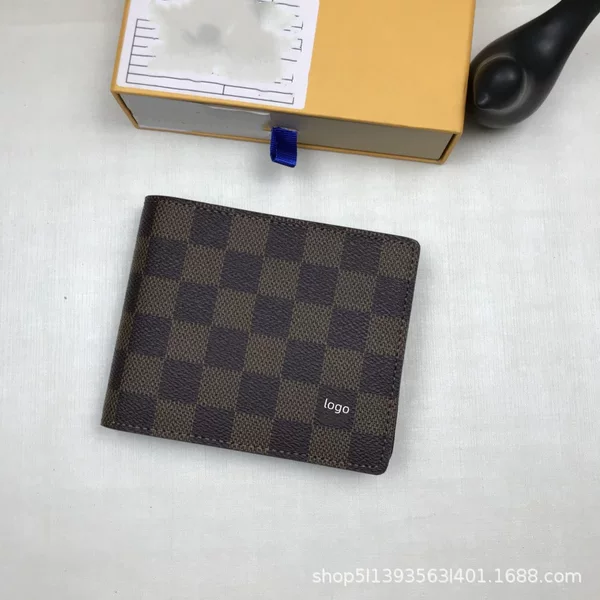 Men's Short Wallet with Multiple Card Slots, Leather, European and American Fashion, Card Holder, Coin Purse, Model M60223