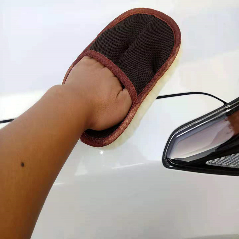 Xinxiili engrosada chenille guantes de lavado de coches guantes de espuma de terciopelo de coral terciopelo largo de una cara guantes de limpieza de coches de doble cara de terciopelo largo