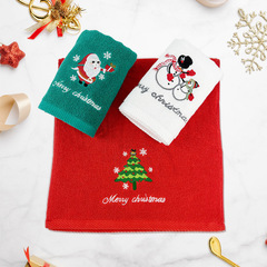 純綿クリスマスタオル卸売り外国貿易プレゼント刺繍タオルカスタム吸水クロスボーダークリスマス浴室タオル