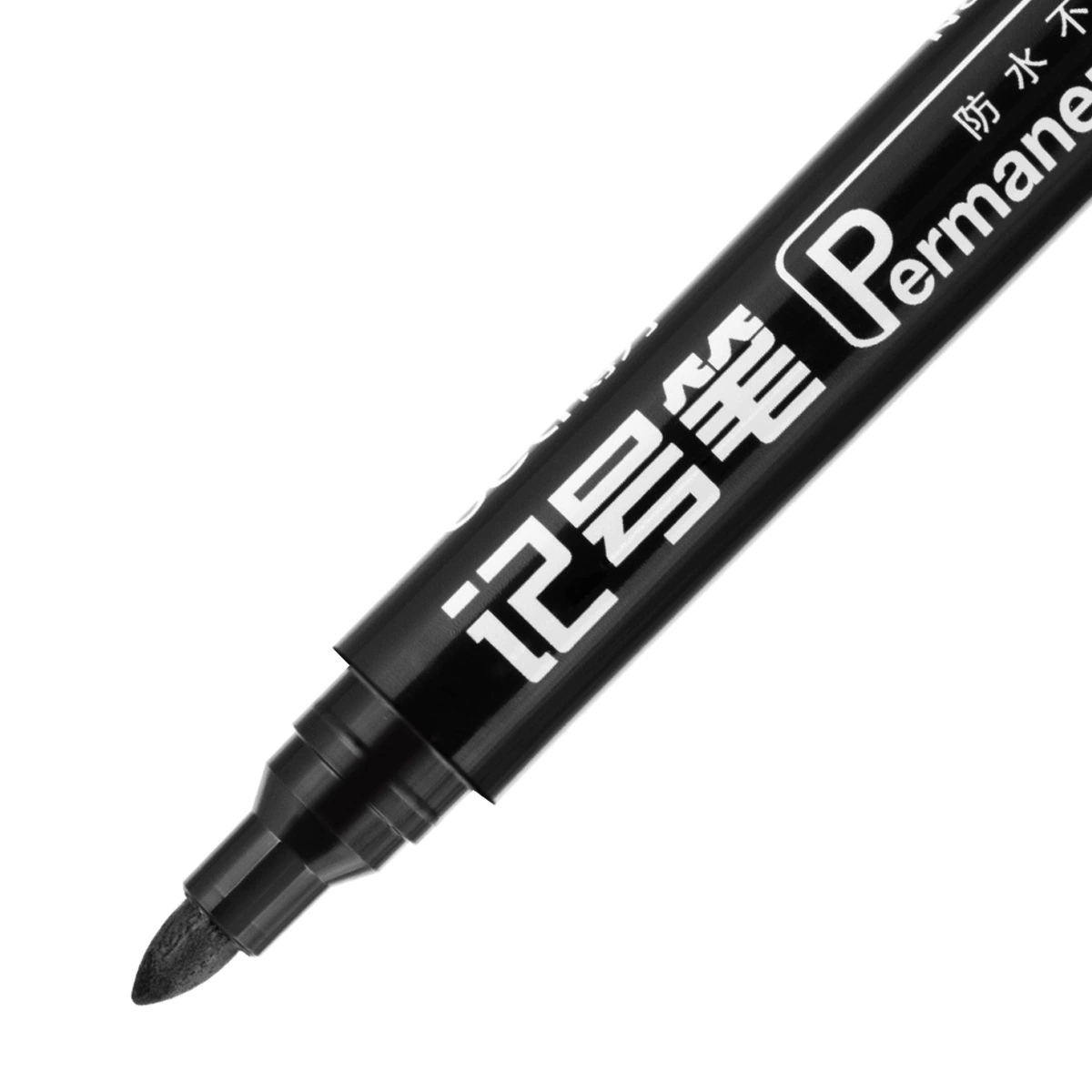Deli Sda 6821 marker pen black red oil-based chisel-tip marker for express delivery