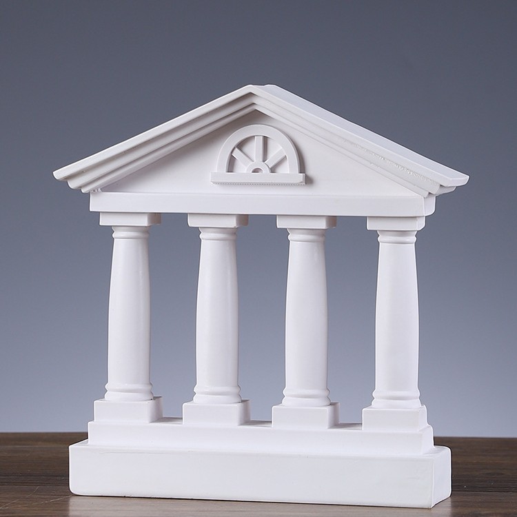  Greek Ancient City Architecture Model Temple Sculpture Resin Decoration Desktop Landscape Decoration Photographic Props