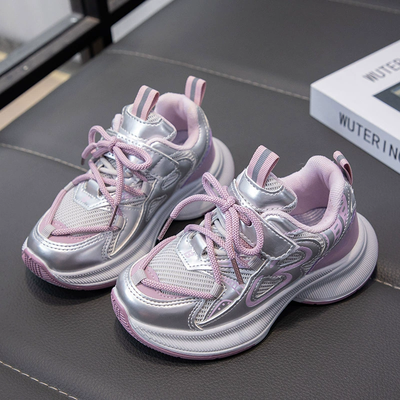 Footwear, mesh non-slip children's sports shoes for boys, autumn, trend of season, soft sole, for teenagers