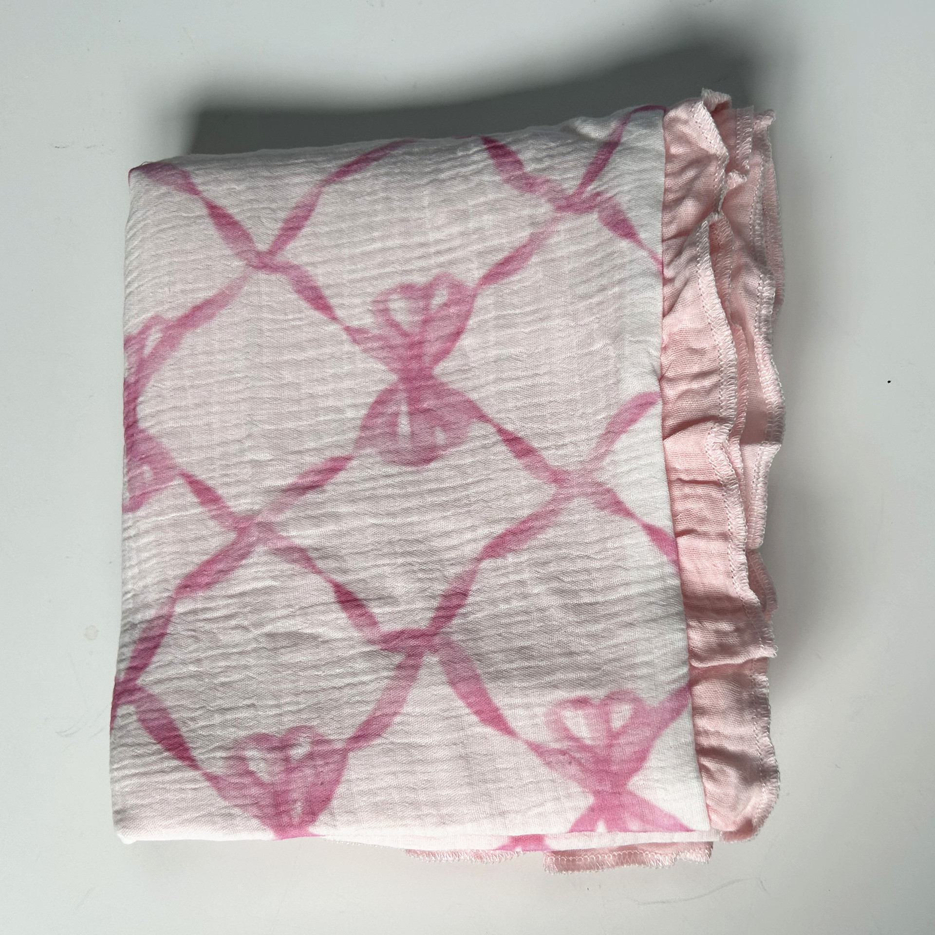 거즈 레이스 담요 리본