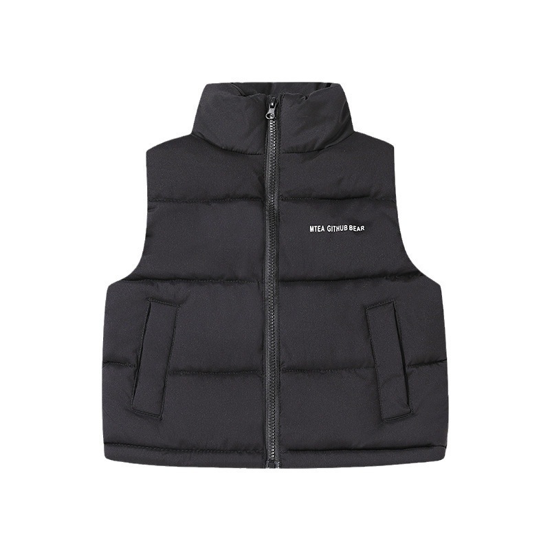 Chaleco de algodón de pluma para niños otoño y invierno ropa de abrazadera de caballo para bebés invierno grueso chaleco de hombro chaleco