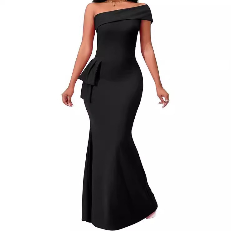 Cross-border Women's Evening Gown Tight-fit Long Slim-fit dress Sexy and floor-length Mermaid dress Gown