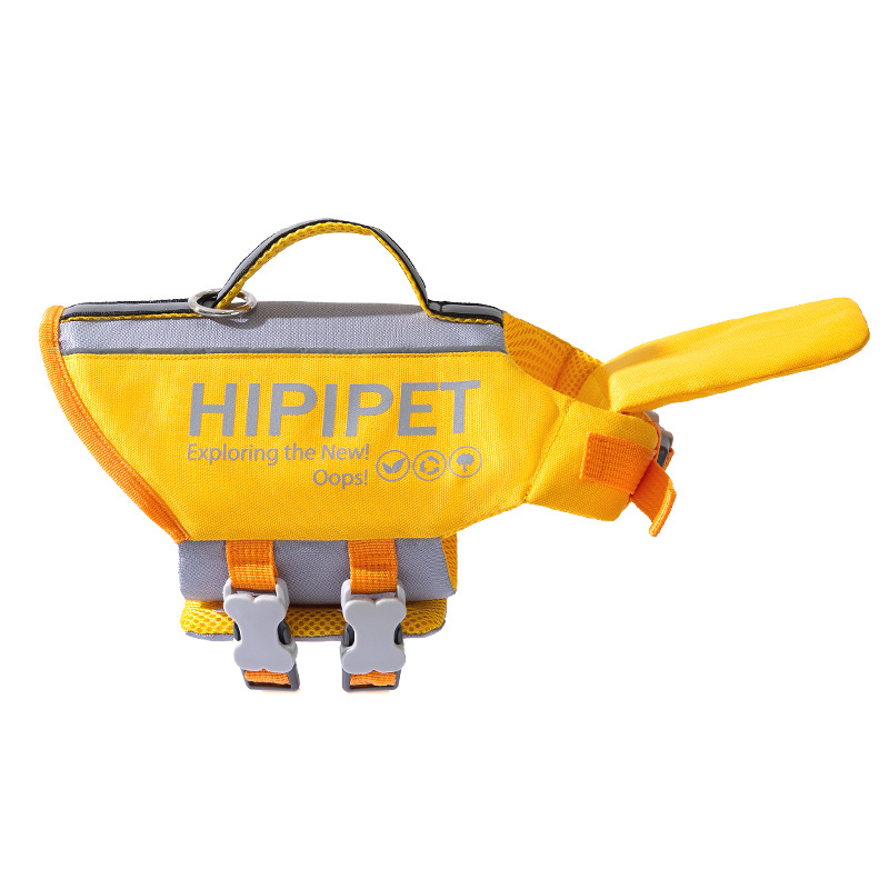 Chaleco salvavidas de tracción reflectante de color de contraste simple para perros de verano, traje de baño de peluche especial para natación para perros pequeños, ropa para mascotas
