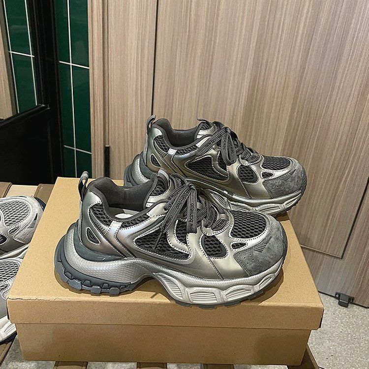 Zhao LuSi con la misma base gruesa de moda zapatos de papá verdadero para mujeres 2026 otoño zapatos casuales universales zapatos deportivos monstruos