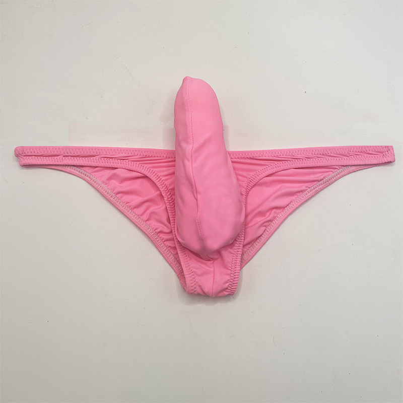 Men's JJ Upturned Pocket Briefs Super Sexy Nature Underwear Comfortable Men's Triangle High Elastic Trousers