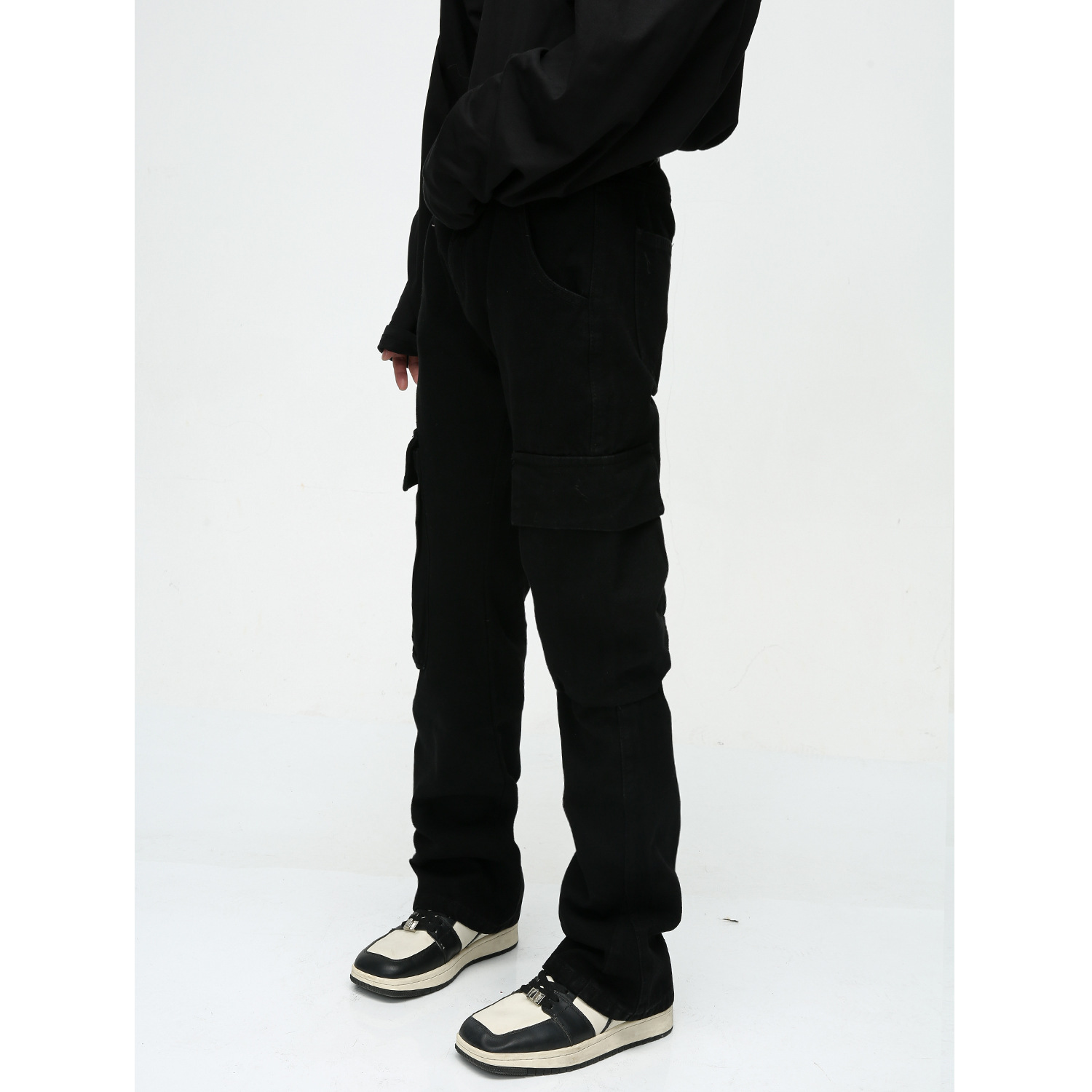 MTLCLOTHESMen's Clothing|Autumn American Vibe Style Multi-Pocket Design Straight Jeans - 4