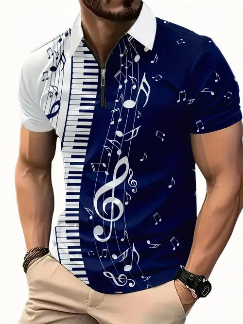 Transfronterizo 2025 nuevo estilo Amazon tendencia de la moda europea y americana casual todo-fósforo botón de manga corta camisa POLO impresión 3D