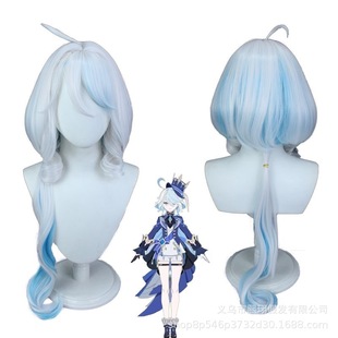 [Tongchuan] Original God fengdan Water God Fu Carlos cos wig simulation scalp cosplay big dull hair