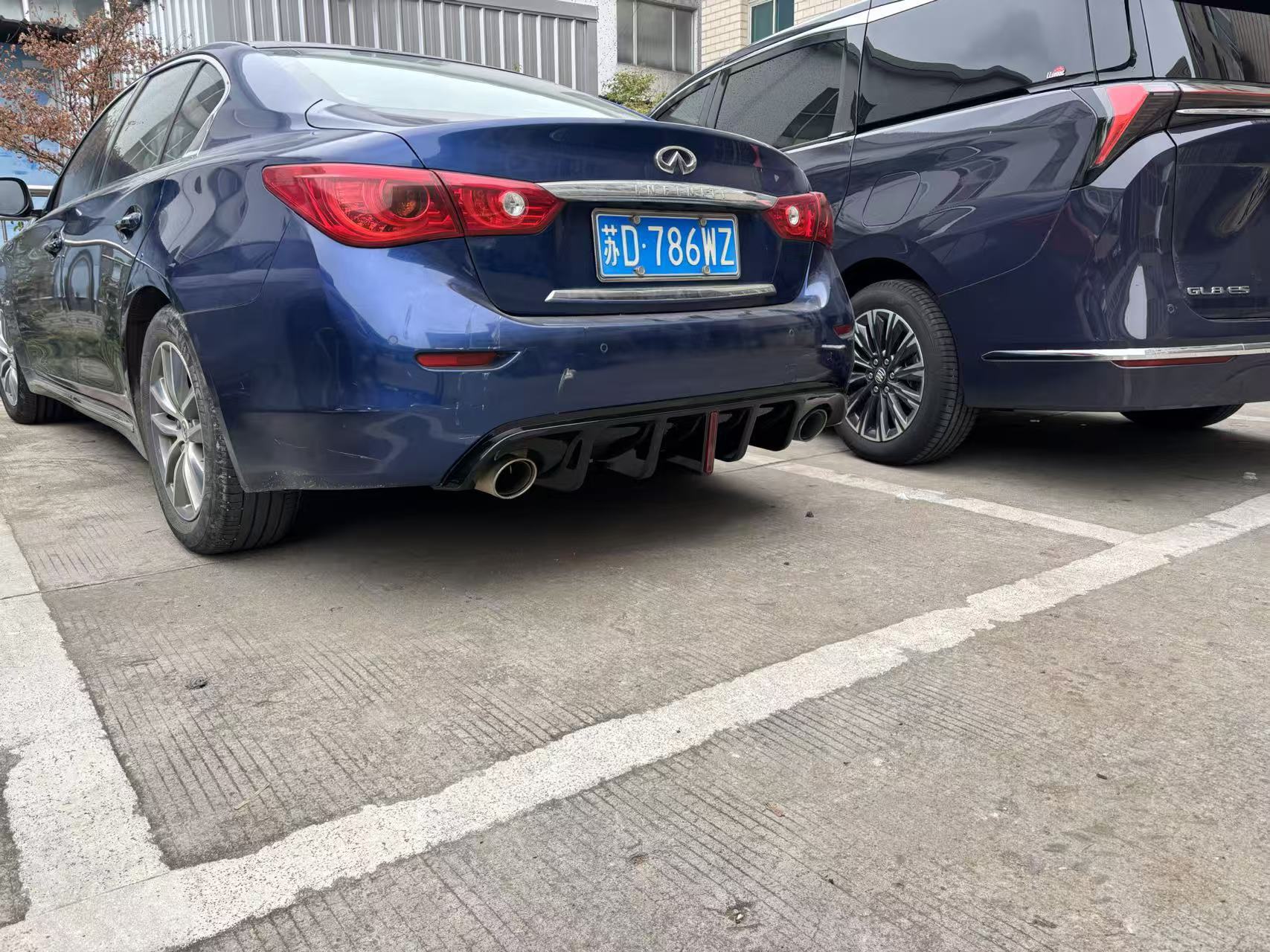 Suitable for 14-17 Q50L Modified Rear Lip with Lights or Without Lights, Rear Lip Spoiler